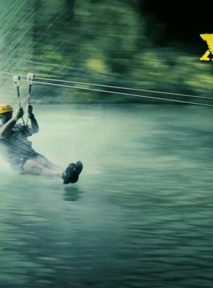 tirolesa de xplor en acuatizaje