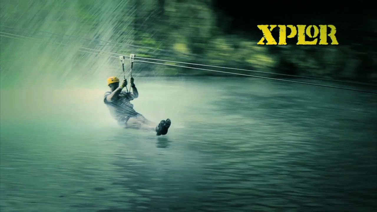 tirolesa de xplor en acuatizaje