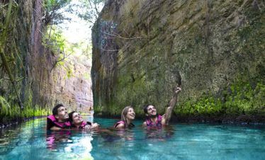 río subterráneo xcaret