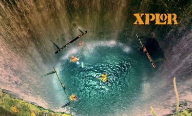 cascada del parque xplor en el río subterráneo